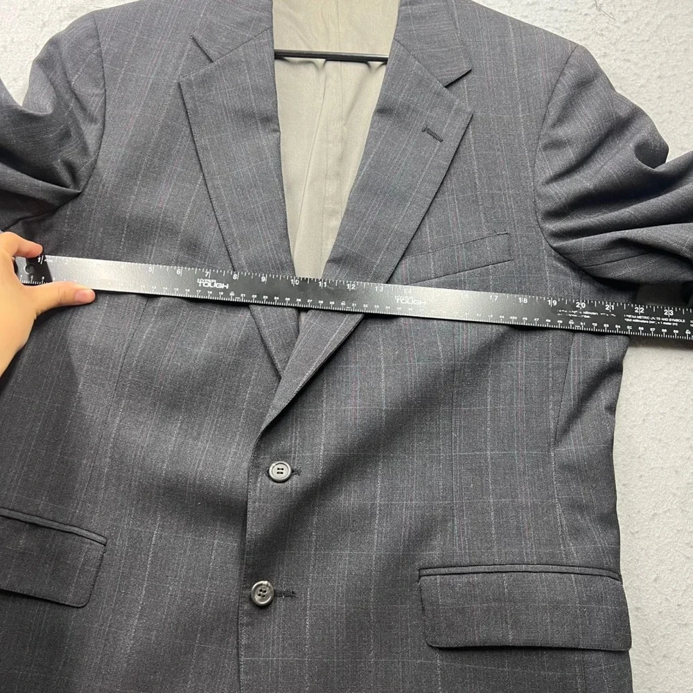 Polo University Club Ralph Lauren Blazer Grey Pinstripe Wool Sport Coat USA